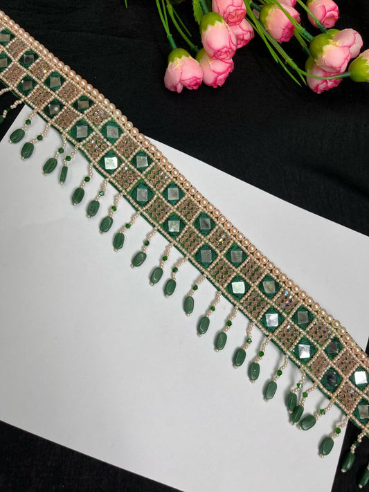 Mirror Beaded Handcrafted Waist Belt – Traditional & Festive Embellished Accessory for Women