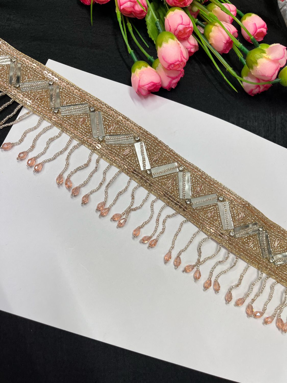 Mirror Beaded Handcrafted Waist Belt – Festive & Traditional Designer Accessory for Women