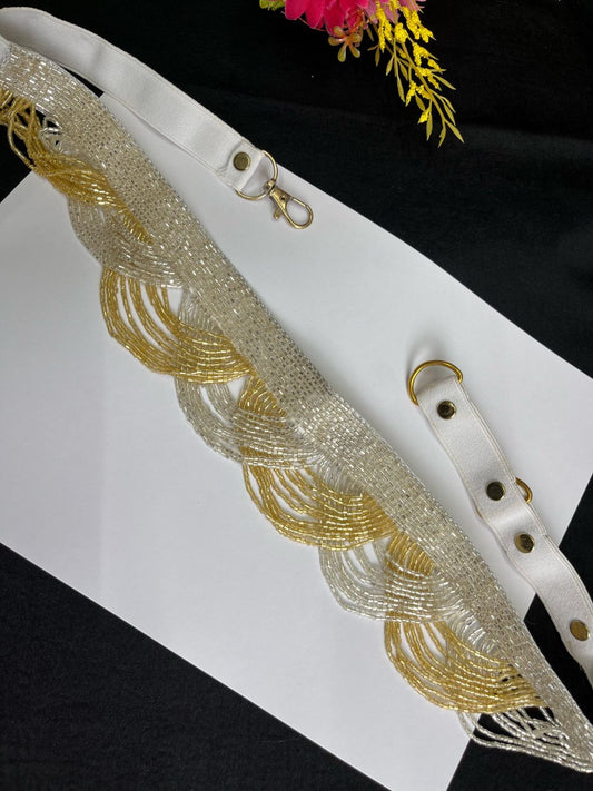 Beaded Handcrafted Waist Belt – Traditional Ethnic Mirror Style