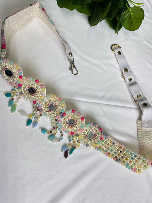 Multicolor Beaded Handcrafted Waist Belt for Women – Traditional & Boho Style