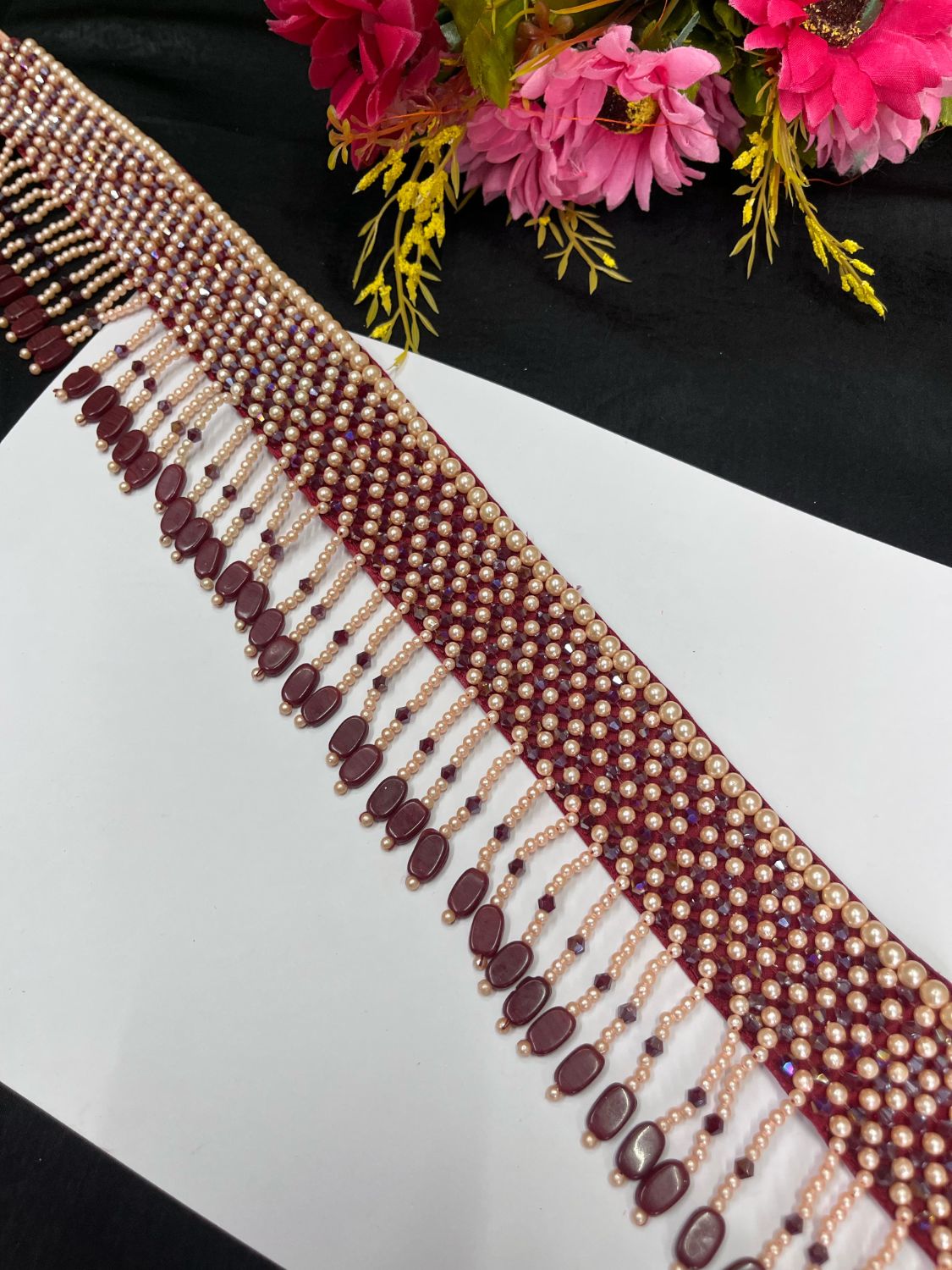 Hand Embroide Pearl Waist Belt for Women – Bridal & Festive Wear Accessory