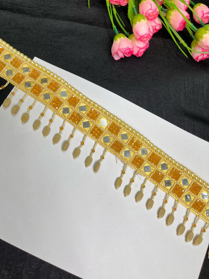 Mirror Beaded Handcrafted Waist Belt – Traditional & Festive Embellished Accessory for Women