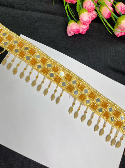 Mirror Beaded Handcrafted Waist Belt – Traditional & Festive Embellished Accessory for Women