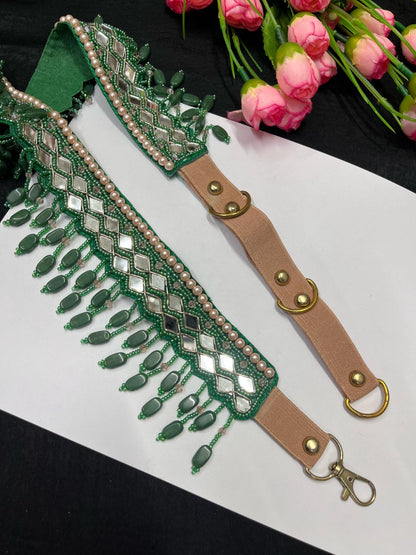 Mirror Beaded Handcrafted Waist Belt – Designer Ethnic Waist Accessory for Women
