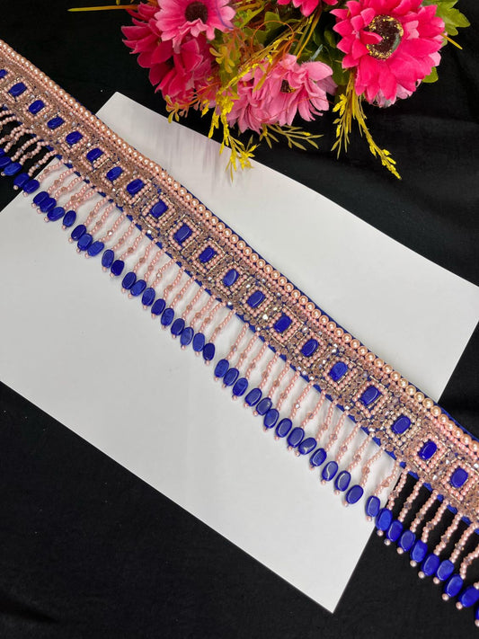 Pearl Beaded Crystal Handcrafted Waist Belt – Festive & Ethnic Style Accessory