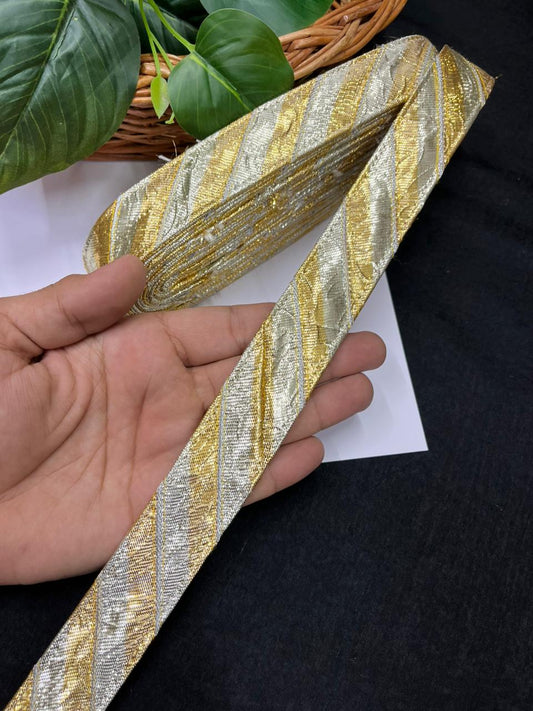 Traditional Lampi Gota Lace Borders – Premium Ethnic Designer Gota Lace | Gold