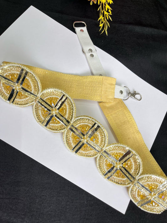 Beaded Handcrafted Waist Belt – Traditional Ethnic Mirror Style