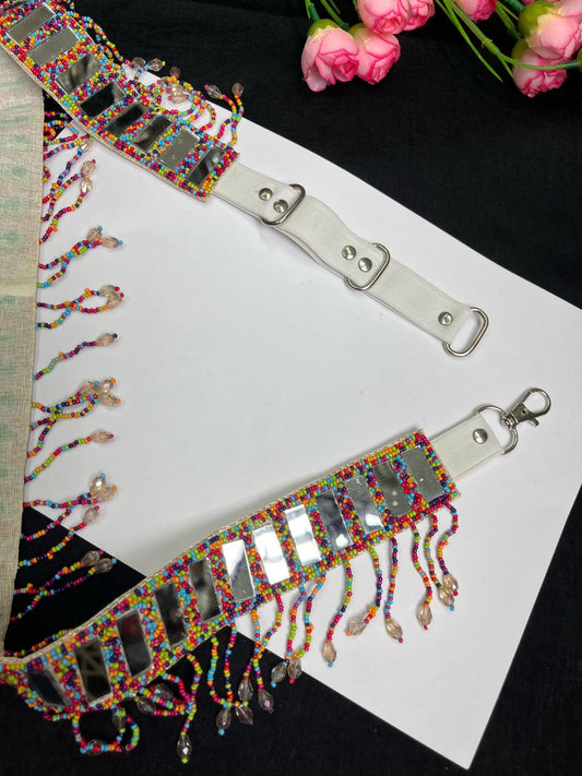 Mirror Beaded Handcrafted Waist Belt – Traditional & Festive Embellished Accessory for Women