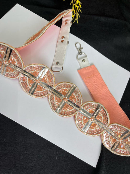 Beaded Handcrafted Waist Belt – Traditional Ethnic Mirror Style
