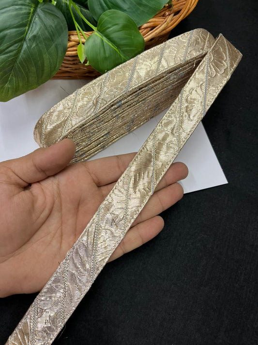 Traditional Lampi Gota Lace Borders – Premium Ethnic Designer Gota Lace | Gold