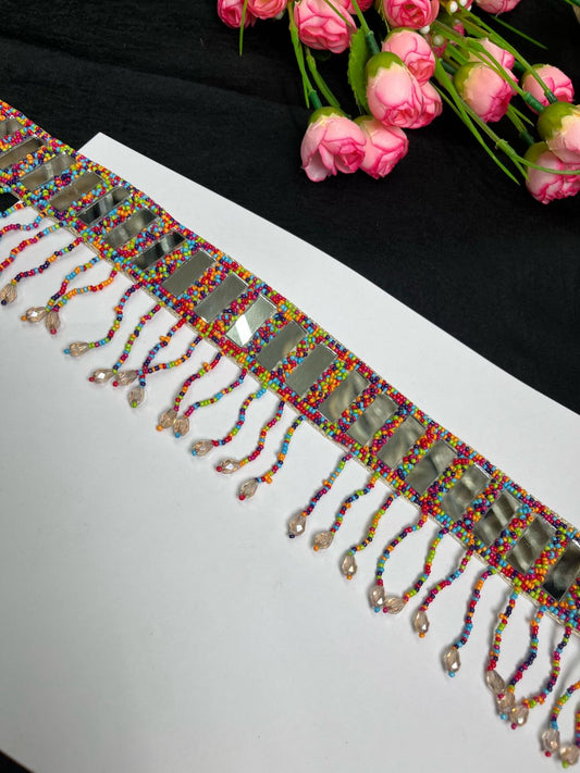 Mirror Beaded Handcrafted Waist Belt – Traditional & Festive Embellished Accessory for Women