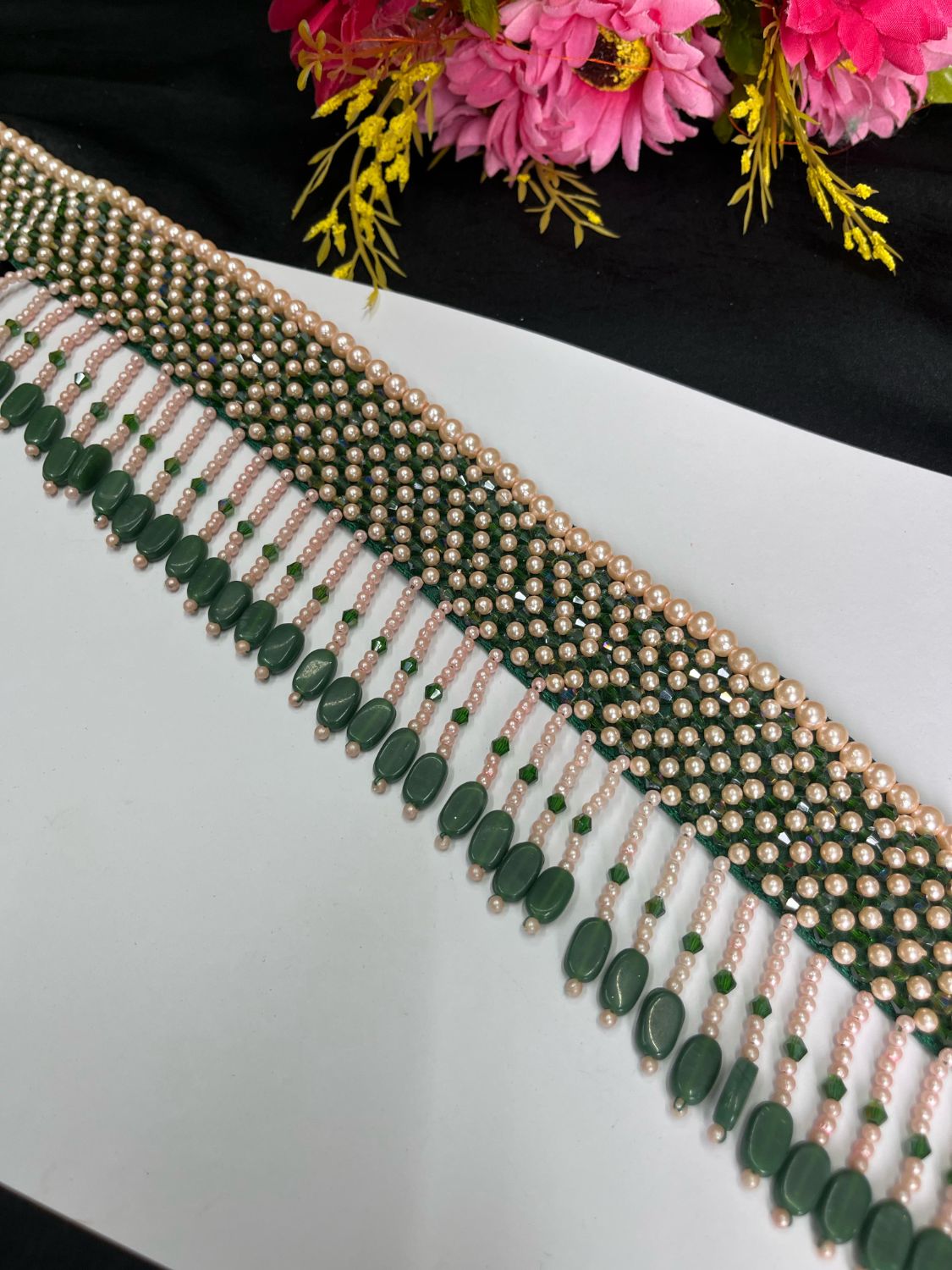 Hand Embroide Pearl Waist Belt for Women – Bridal & Festive Wear Accessory