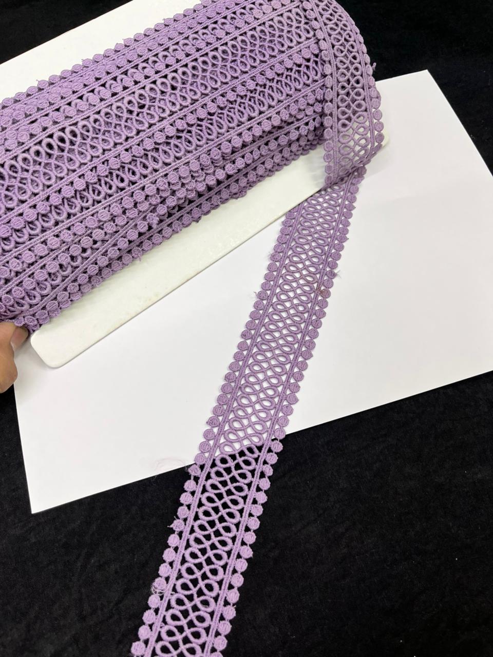 Cutwork Cotton Hakoba Lace – Premium 1.5 Inch Imported Decorative Border for Sarees, Dresses & Ethnic Wear (9 Meter)