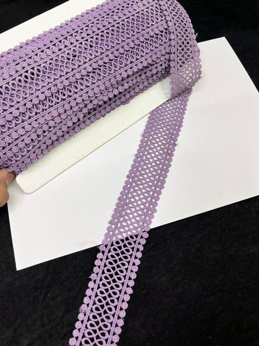 Cutwork Cotton Hakoba Lace – Premium 1.5 Inch Imported Decorative Border for Sarees, Dresses & Ethnic Wear (9 Meter)