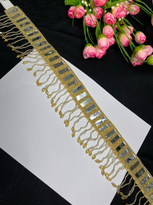 Mirror Beaded Handcrafted Waist Belt – Traditional & Festive Embellished Accessory for Women