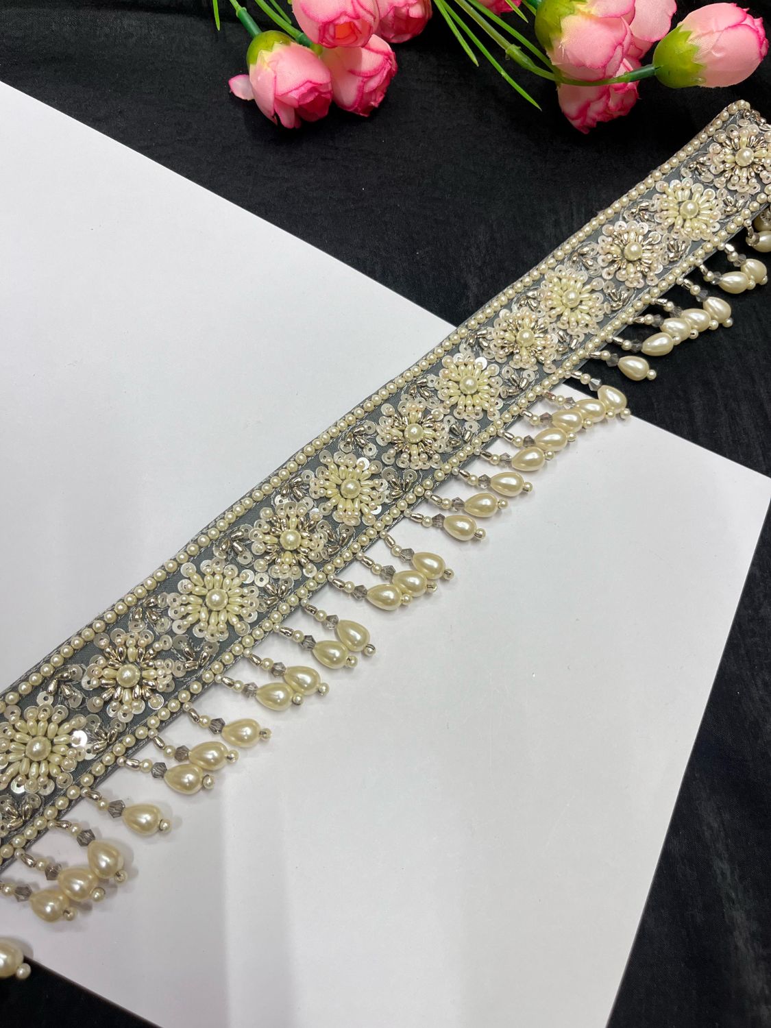 Beaded Hand Embroidered Waist Belt for Women – Traditional & Ethnic Fashion Accessory