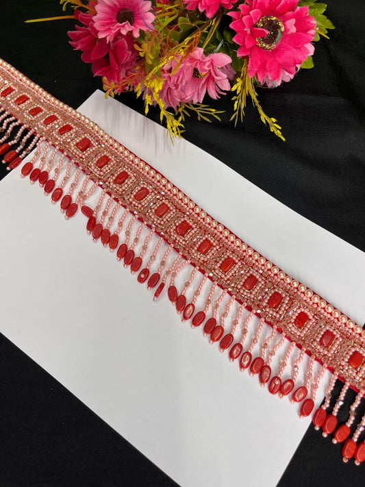 Pearl Beaded Crystal Handcrafted Waist Belt – Festive & Ethnic Style Accessory