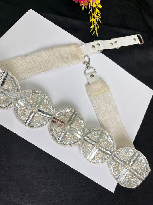 Beaded Handcrafted Waist Belt – Traditional Ethnic Mirror Style