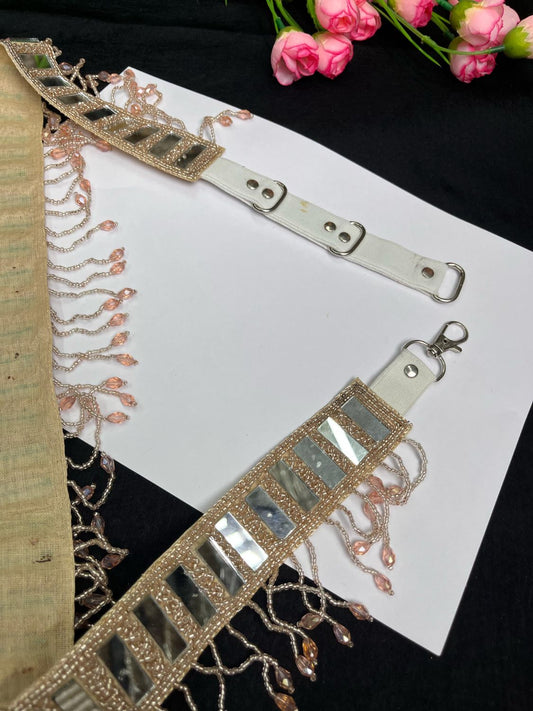 Mirror Beaded Handcrafted Waist Belt – Traditional & Festive Embellished Accessory for Women
