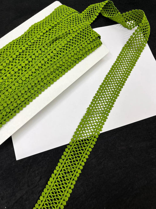 Cutwork Cotton Hakoba Lace – Premium 1.5 Inch Imported Decorative Border for Sarees, Dresses & Ethnic Wear (9 Meter)