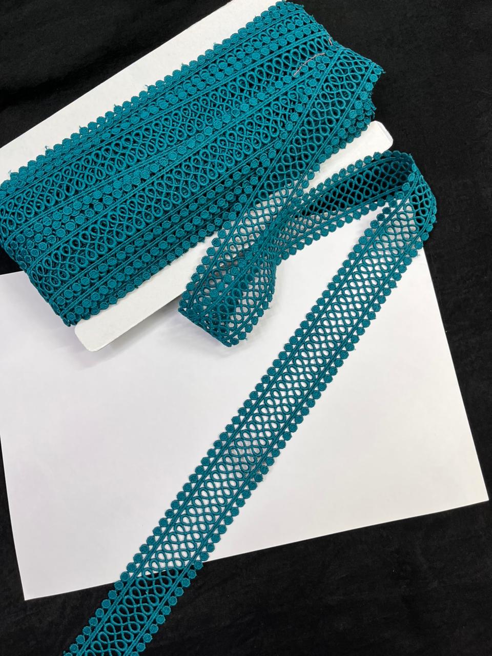 Cutwork Cotton Hakoba Lace – Premium 1.5 Inch Imported Decorative Border for Sarees, Dresses & Ethnic Wear (9 Meter)