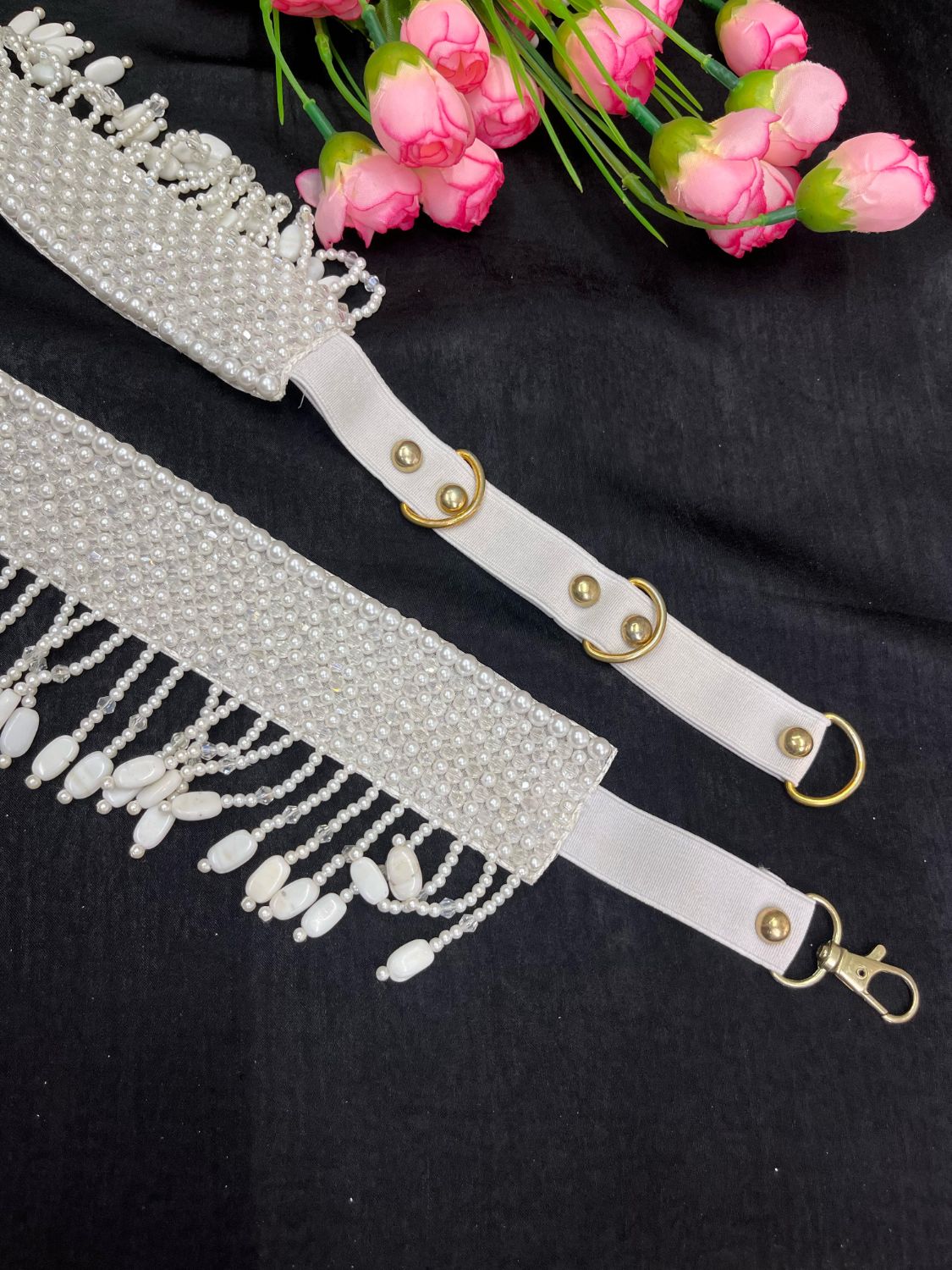 Hand Embroide Pearl Waist Belt for Women – Bridal & Festive Wear Accessory