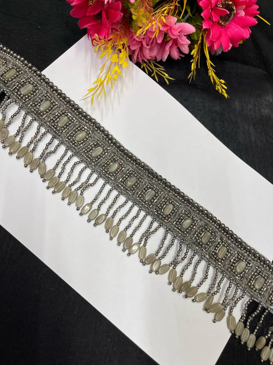 Pearl Beaded Crystal Handcrafted Waist Belt – Festive & Ethnic Style Accessory