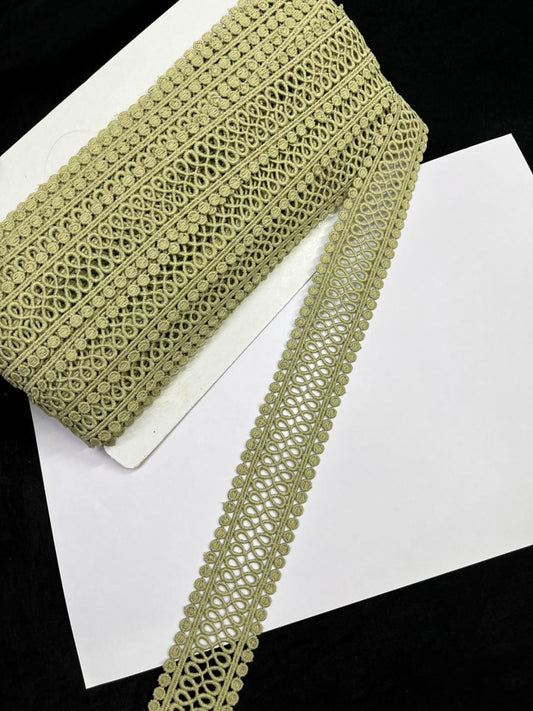 Cutwork Cotton Hakoba Lace – Premium 1.5 Inch Imported Decorative Border for Sarees, Dresses & Ethnic Wear (9 Meter)