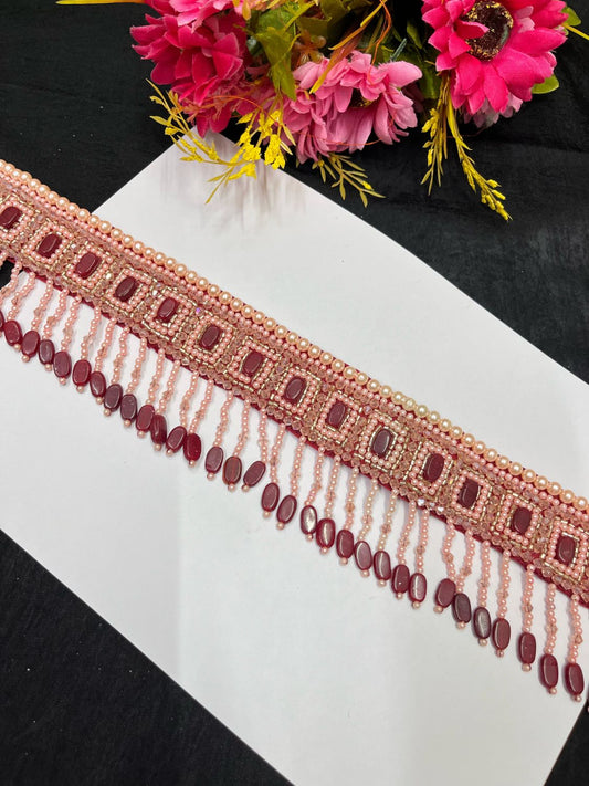 Pearl Beaded Crystal Handcrafted Waist Belt – Festive & Ethnic Style Accessory
