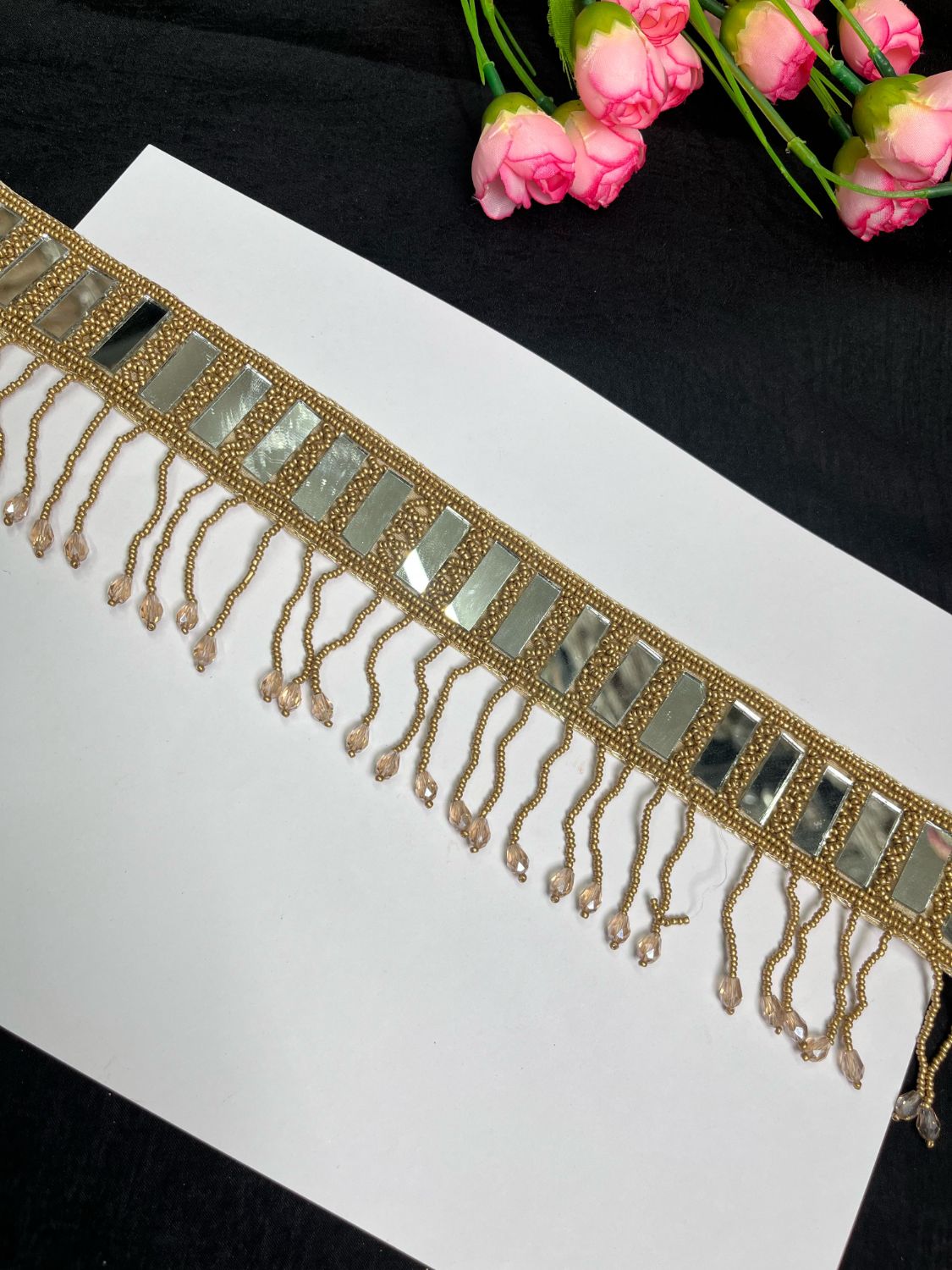 Mirror Beaded Handcrafted Waist Belt – Traditional & Festive Embellished Accessory for Women