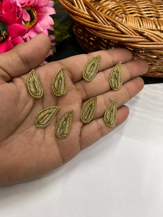 Handcrafted Zardozi Butti (Pack of 12) – Premium Traditional Designer Embellishments | Antique