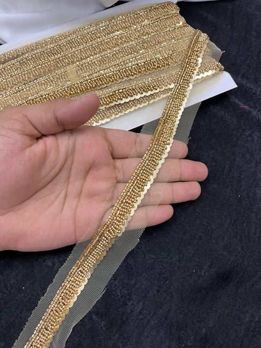 Beautiful Handcrafted Lace Trim for Sarees, Kurtis & Dresses – Decorative Handmade Embroidery Lace Border | Antique