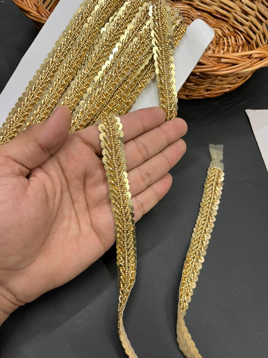 Artisan Handmade Lace – Fine Detailing & Premium Finish Border for Sarees, Dupattas, Lehengas & Dresses (9 Meter, 1 Inch Width) | Antique