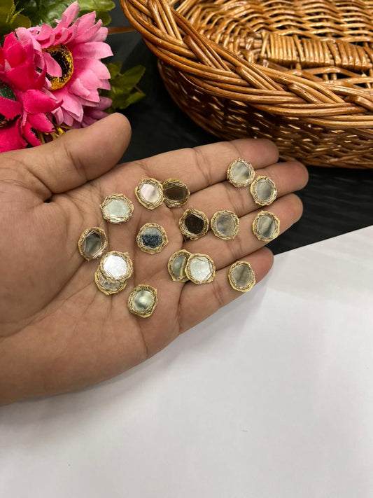 Handcrafted Mirror Butti for Dupattas & Sarees (Pack of 12) – Premium Traditional Embellishments | Antique