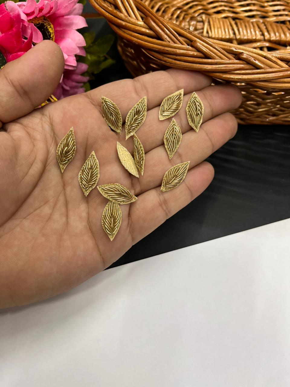 Handcrafted Zardozi Butti (Pack of 12) – Premium Traditional Designer Embellishments | Antique