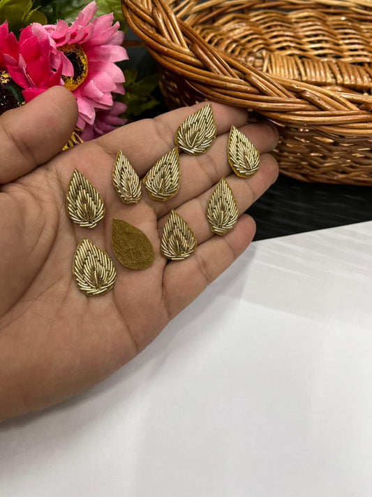 Handcrafted Zardozi Butti (Pack of 12) – Premium Traditional Designer Embellishments | Antique