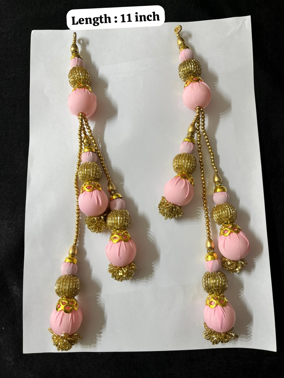 Decorative Handmade Latkans for Lehenga and Saree Blouses – Designer Ethnic Tassels for Traditional Wear | Baby Pink