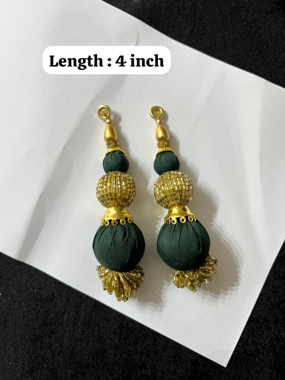 Designer Latkans for Blouses and Dupattas – Decorative Ethnic Tassels for Traditional Wear | Bottle Green