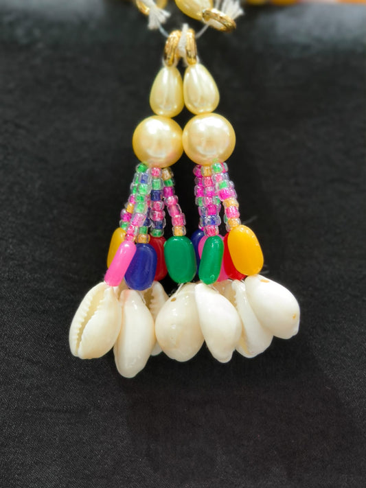 Resham with Mirror Tassels – Decorative Accessory for Blouses, Sarees, and Dupattas – Sold as a Pair (15 cm)