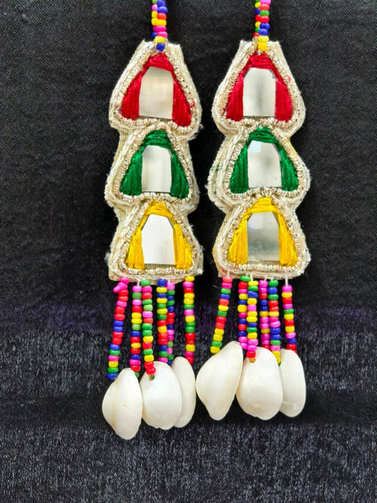 Bright Multi Thread Tassels – Decorative Accessory for Blouses, Sarees, and Dupattas – Sold as a Pair (13 cm)