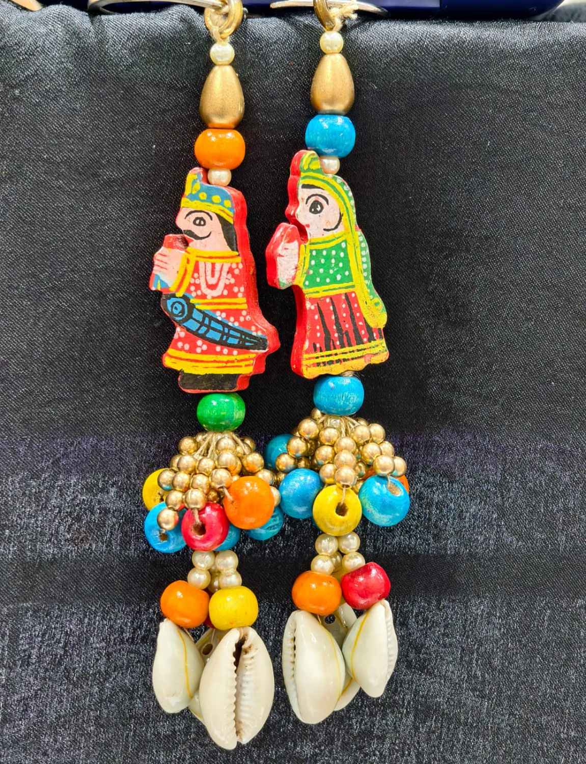 Raja Rani Beads Tassels – Decorative Accessory for Blouses, Sarees, and Dupattas – Sold as a Pair (16 cm)