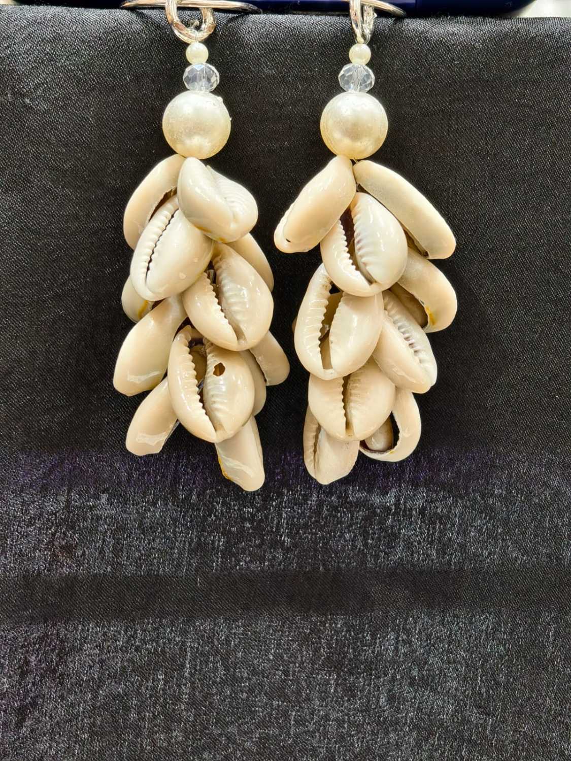 Shell Tassels – Decorative Accessory for Blouses, Sarees, and Dupattas – Sold as a Pair (16 cm)