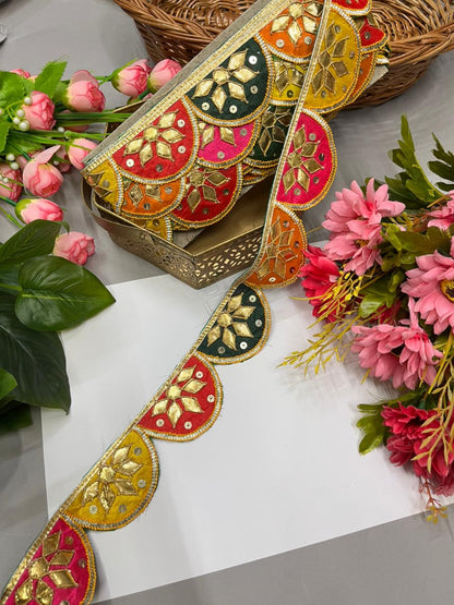 Beautiful Rajasthani Gota Lace – Premium 2 Inch Traditional Decorative Border for Ethnic & Festive Wear (9 Meter)