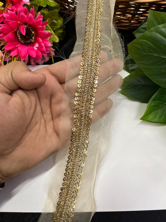 Zardozi Saree Lace – Premium 1 Inch Handmade Decorative Border for Bridal & Ethnic Wear (9 Meter)