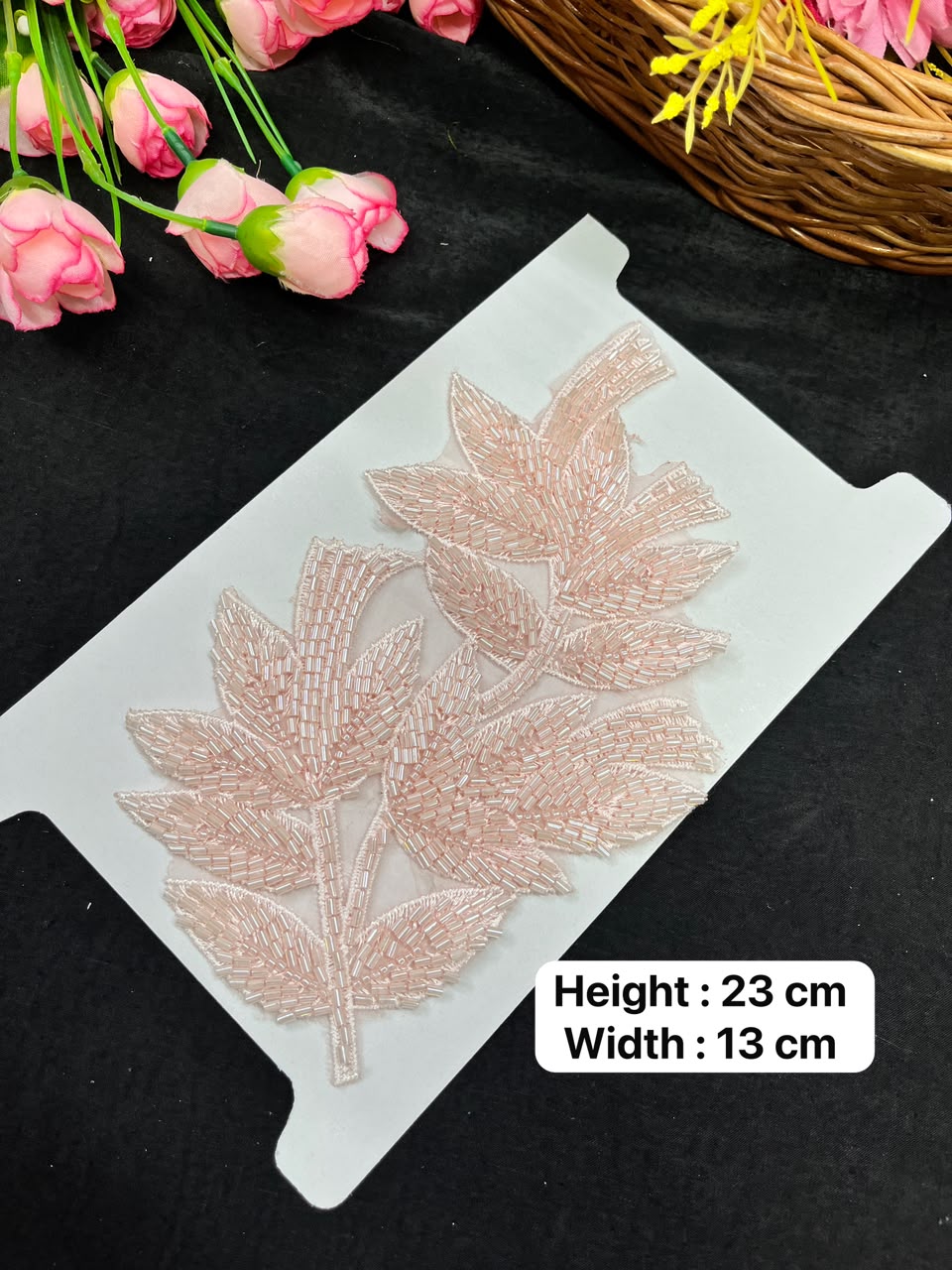 Embroidered Sew-On Applique for Dresses, Blouses, Sarees & Lehengas – Designer Decorative Embroidery Patch | DC1057 | Design 6