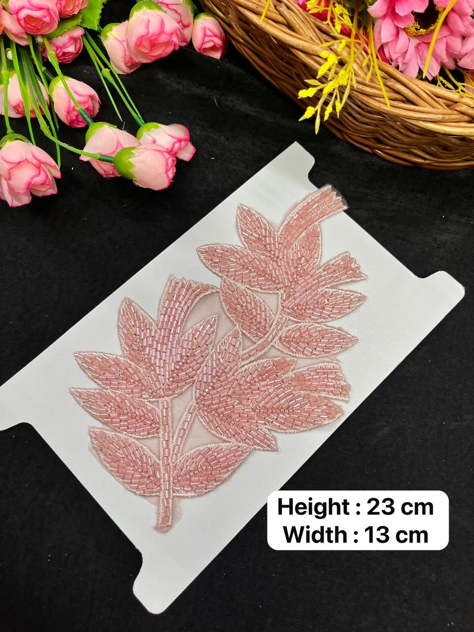 Embroidered Sew-On Applique for Dresses, Blouses, Sarees & Lehengas – Designer Decorative Embroidery Patch | DC1057 | Design 7