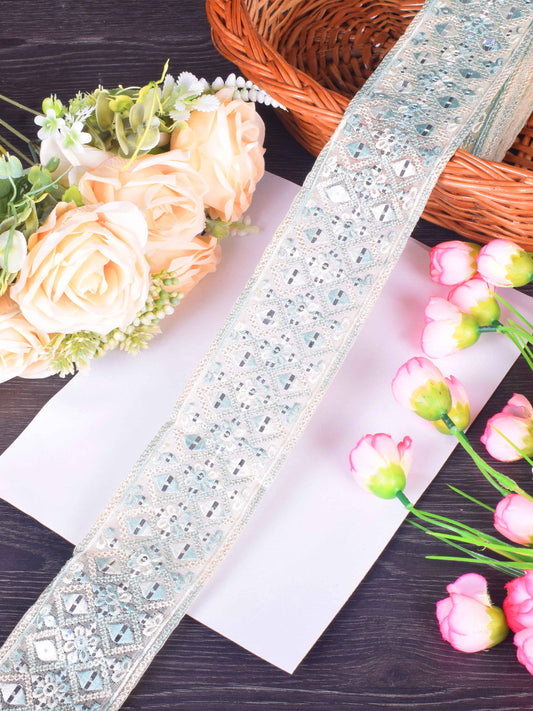 Champagne Cream Floral Embroidered Sabhyasachi Lace – 9 Meter Roll