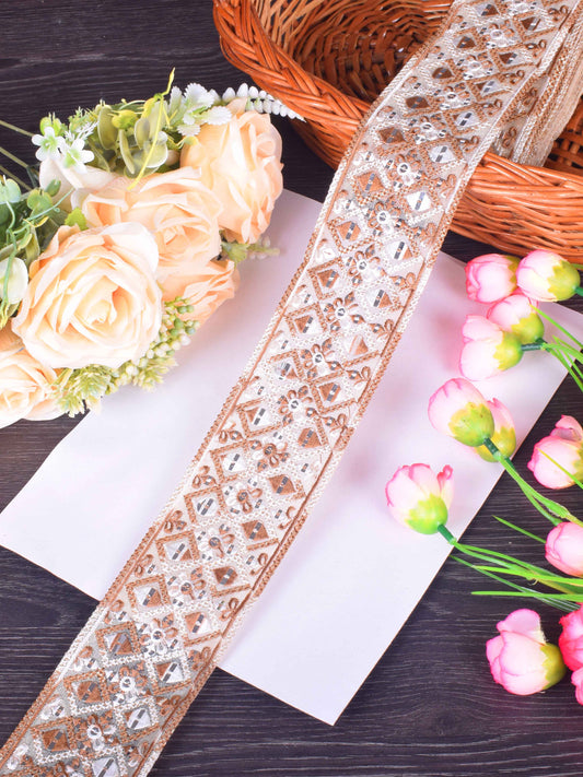 Lavender Mist Floral Embroidered Sabhyasachi Lace – 9 Meter Roll
