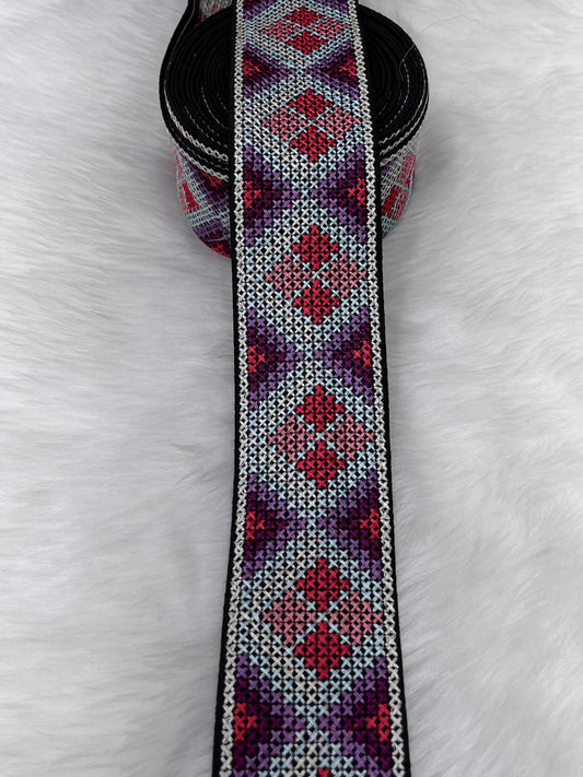 Designer Cross Stitch Lace Border Trim - 9 Meter, 2 Inch Width | Design 1
