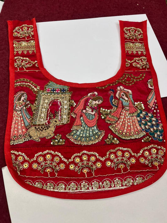 Beautiful Handcrafted Zardosi Work Neck Patch – Premium Designer Embellished Neck Applique for Blouses, Kurtis & Ethnic Wear | Design 12